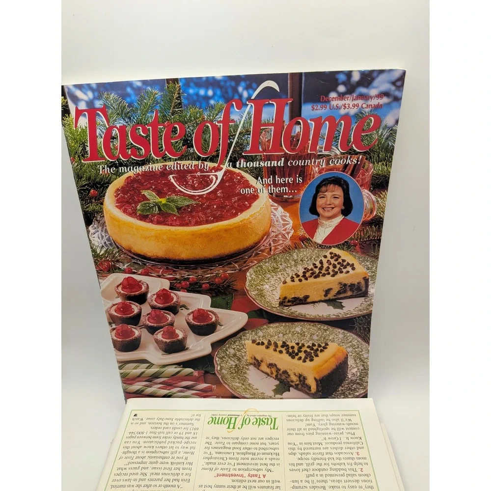 Lot of Taste of Home Magazines Vtg 1990s Christmas Thanksgiving Recipes desserts
